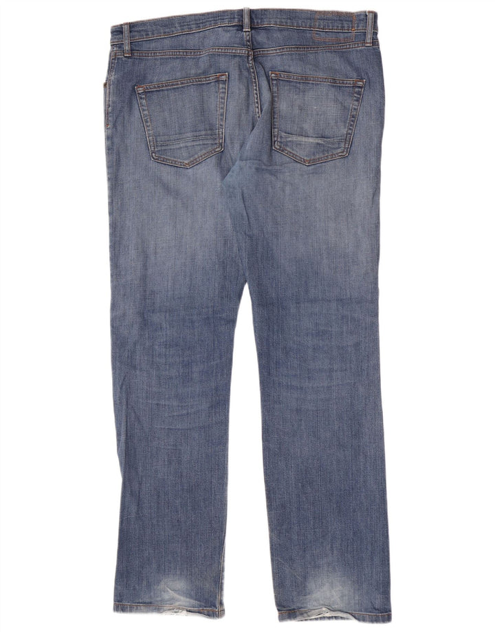 Мужские прямые джинсы Marks & Spencer W36 L33 синие, хлопок