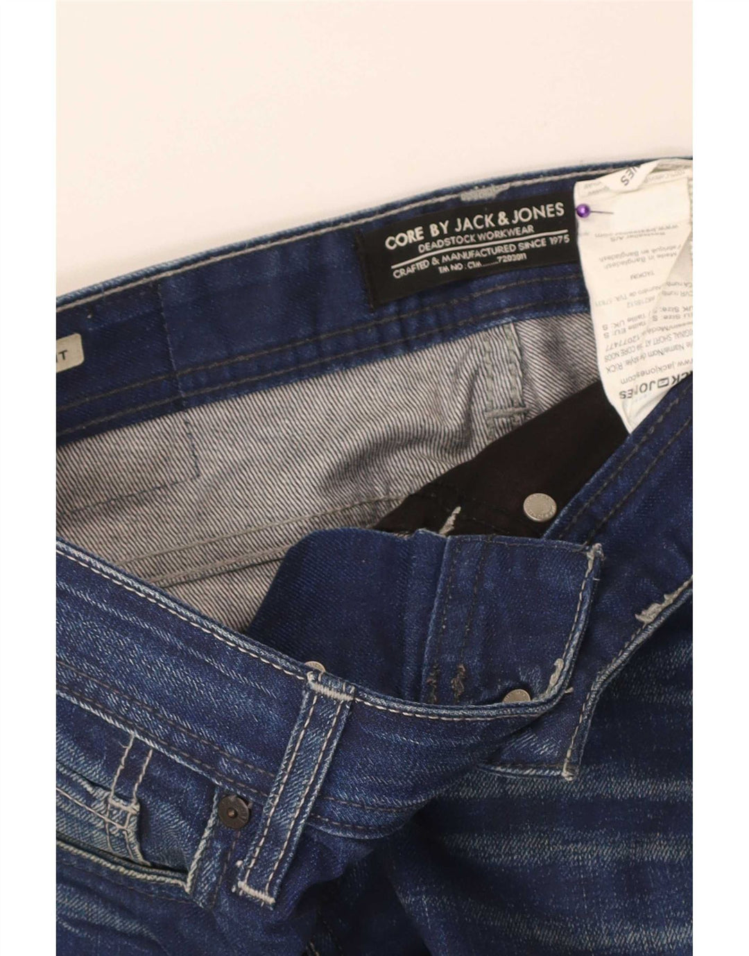 Jack & Jones Mens Regular Fit Denim Shorts Small W32 Blue Cotton