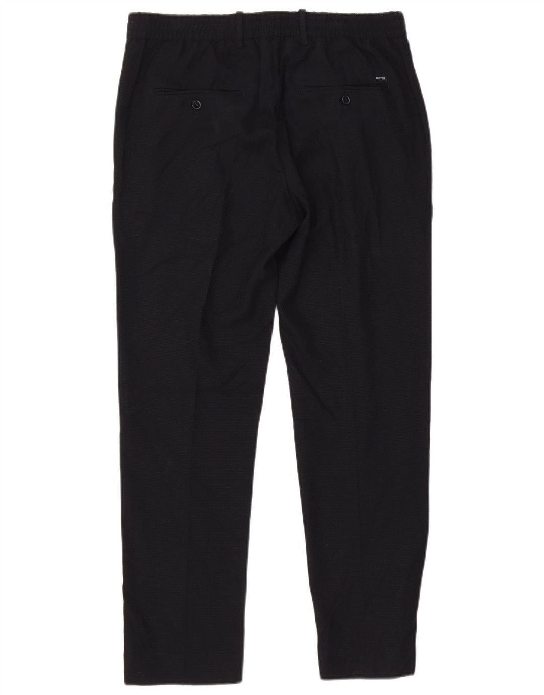 SCOTCH & SODA Mens Slim Casual Trousers W31 L29  Black Polyester