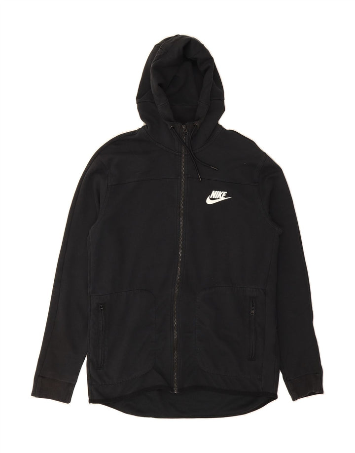 NIKE Mens Zip Hoodie Sweater Large Black Cotton Vintage Nike and Second-Hand Nike from Messina Hembry 