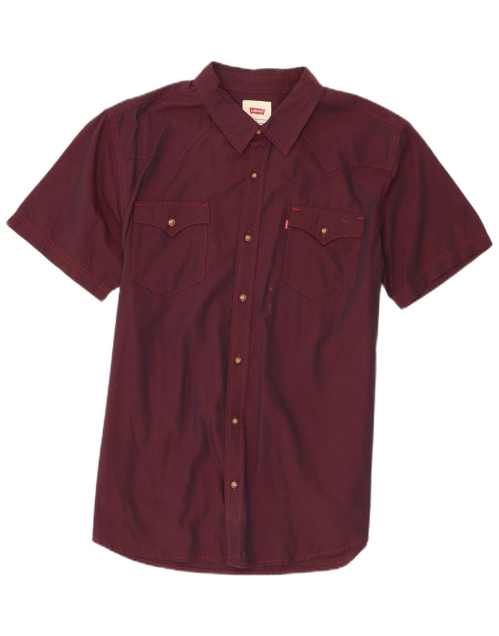 Levi's Chemise à Manches Courtes Homme Marron Large Coton