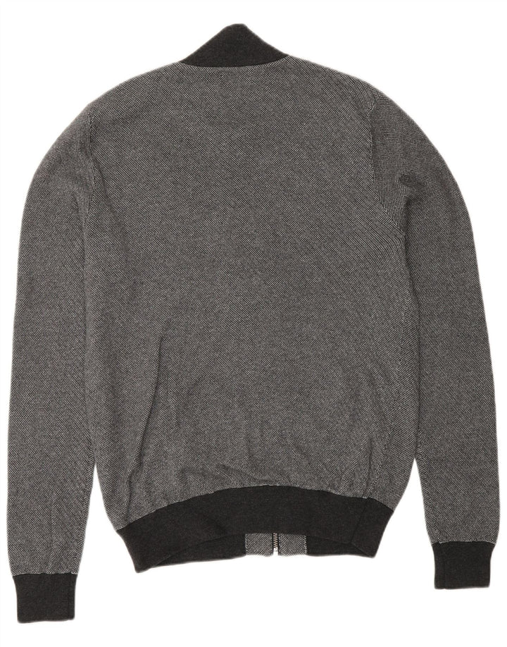 Reiss Mens Tracksuit Top Jacket Small Grey Colourblock Cotton