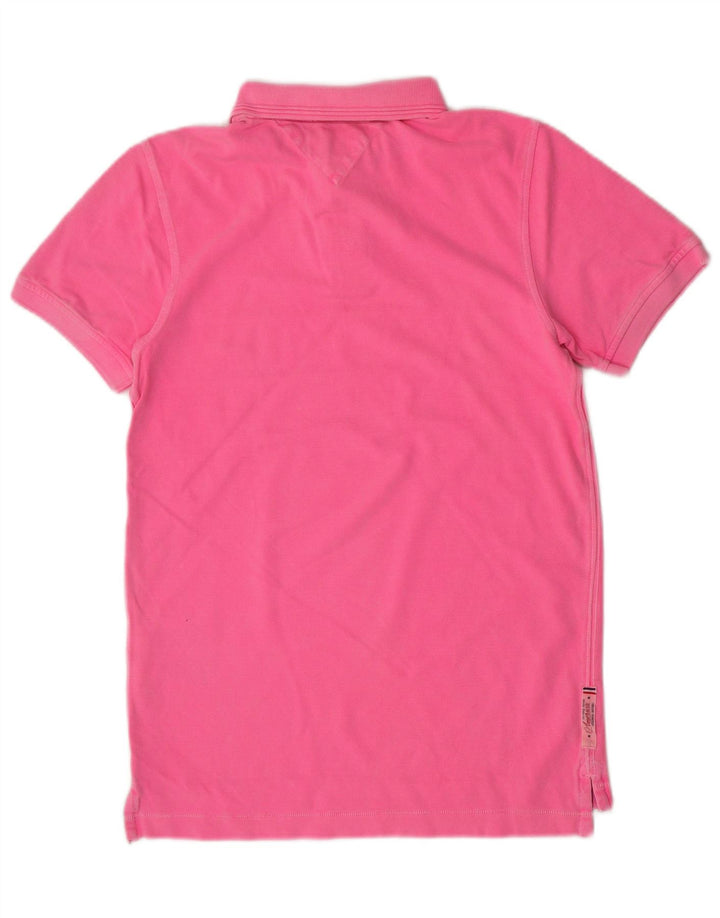 Tommy Hilfiger Mens Polo Shirt Medium Pink Cotton