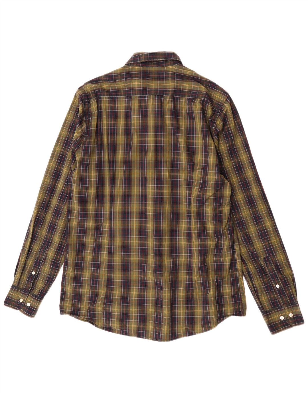 Barbour Herren-Hemd mit maßgeschneiderter Passform, großes Khaki-Karomuster aus Baumwolle