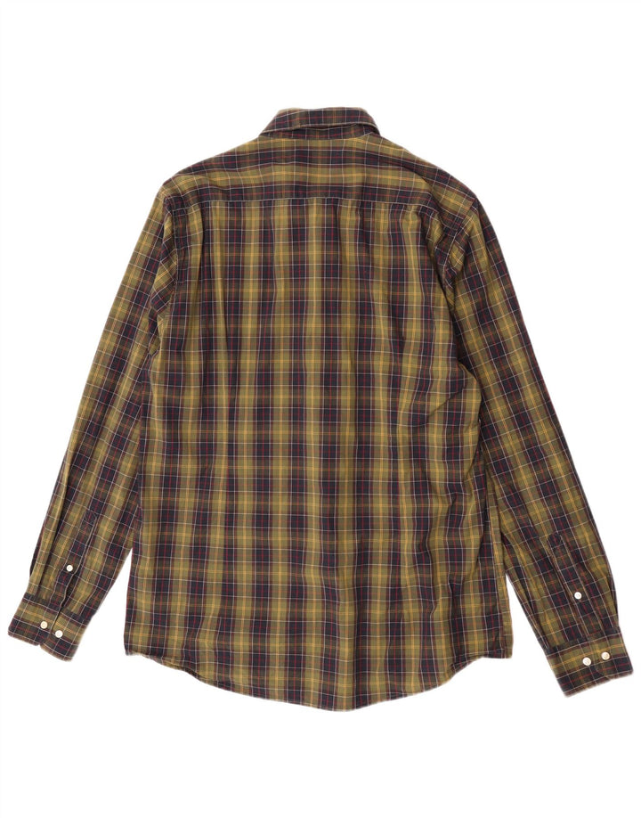 Barbour Herren-Hemd mit maßgeschneiderter Passform, großes Khaki-Karomuster aus Baumwolle