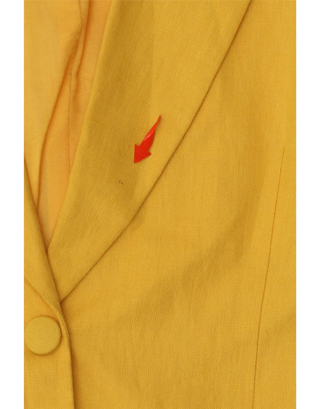 POP 84 Dame 2 Button Blazer Jacket UK 12 Medium Yellow Linen