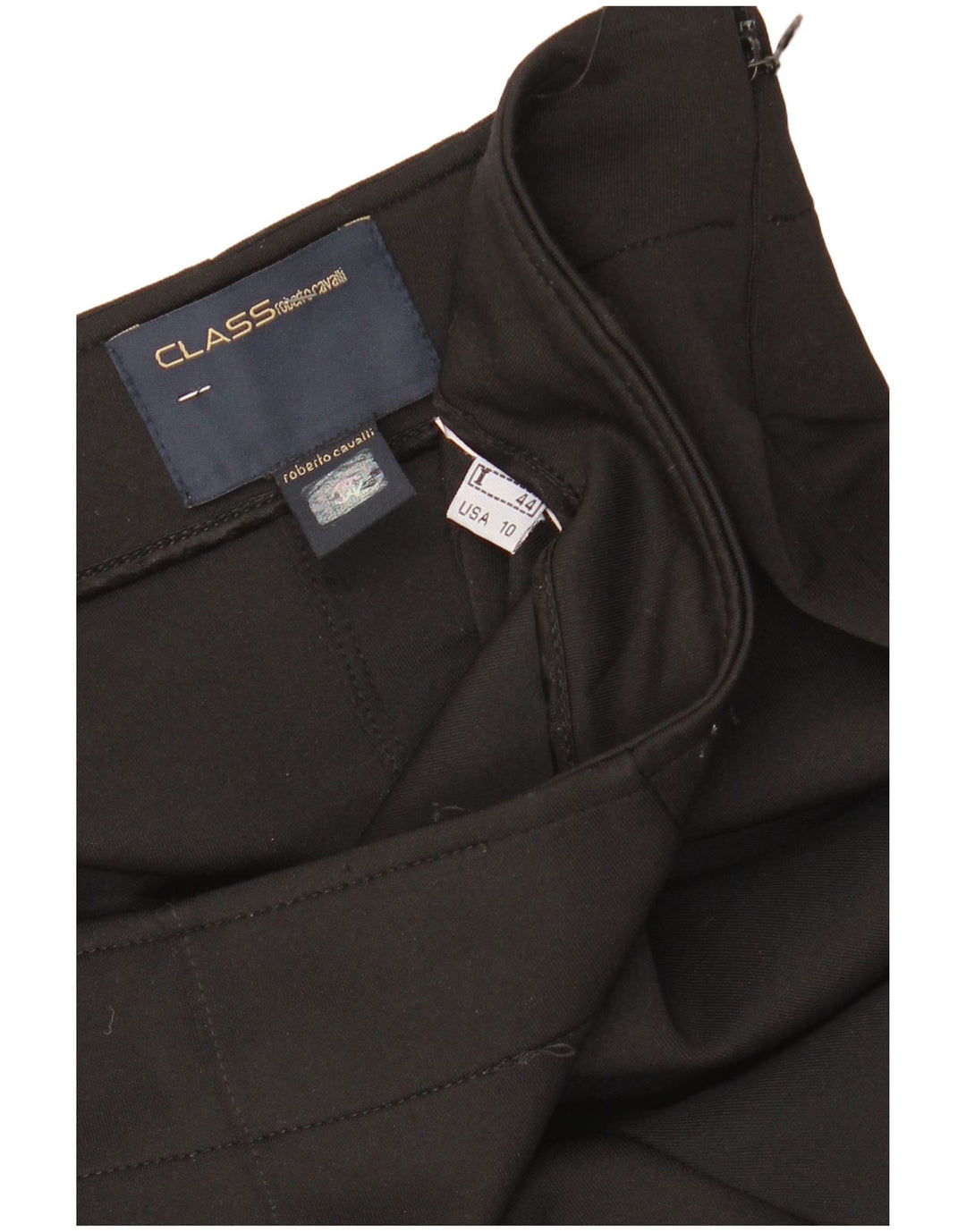 ROBERTO CAVALLI Womens Class Casual Trousers IT 44 Medium W32 L30 Black