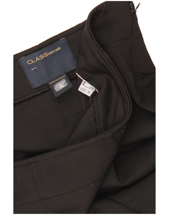 ROBERTO CAVALLI Womens Class Casual Trousers IT 44 Medium W32 L30 Black