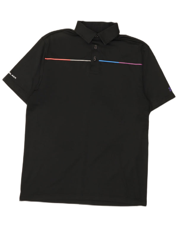 Polo Under Armour da uomo Heat Gear, poliestere nero medio
