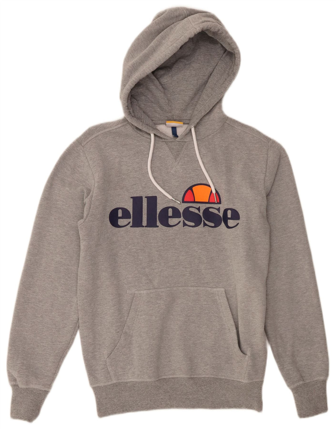 Ellesse Mens Graphic Hoodie Jumper Small Grey Cotton