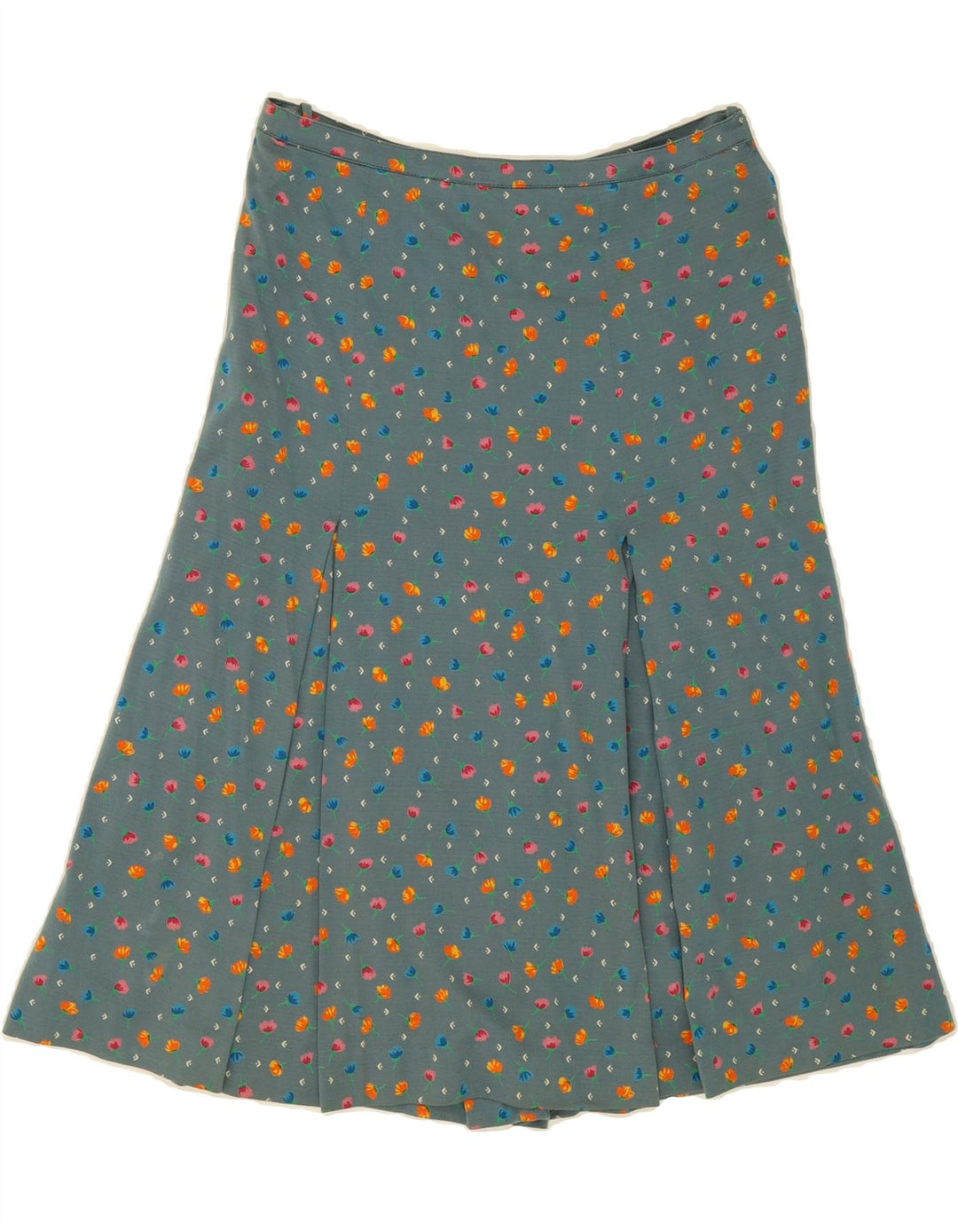 LUISA SPAGNOLI Womens Regular Fit A-Line Skirt W30 Medium  Blue Floral Vintage Luisa Spagnoli and Second-Hand Luisa Spagnoli from Messina Hembry 