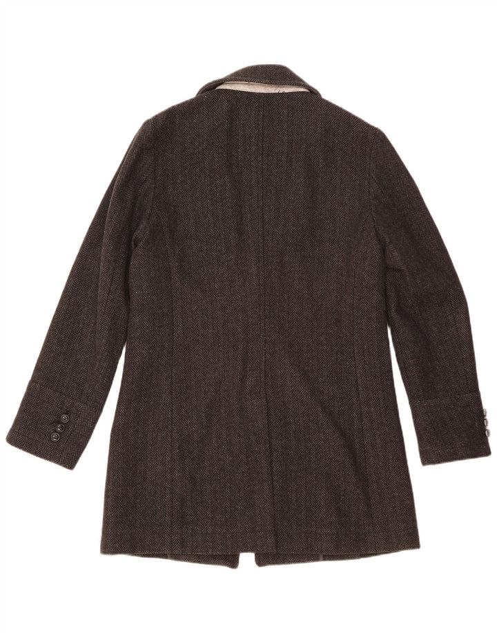 Cappotto da uomo Superdry XS in lana a spina di pesce grigia