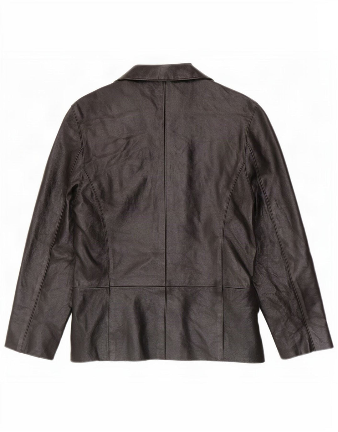Vintage mujer chaqueta de cuero Reino Unido 10 pequeño negro