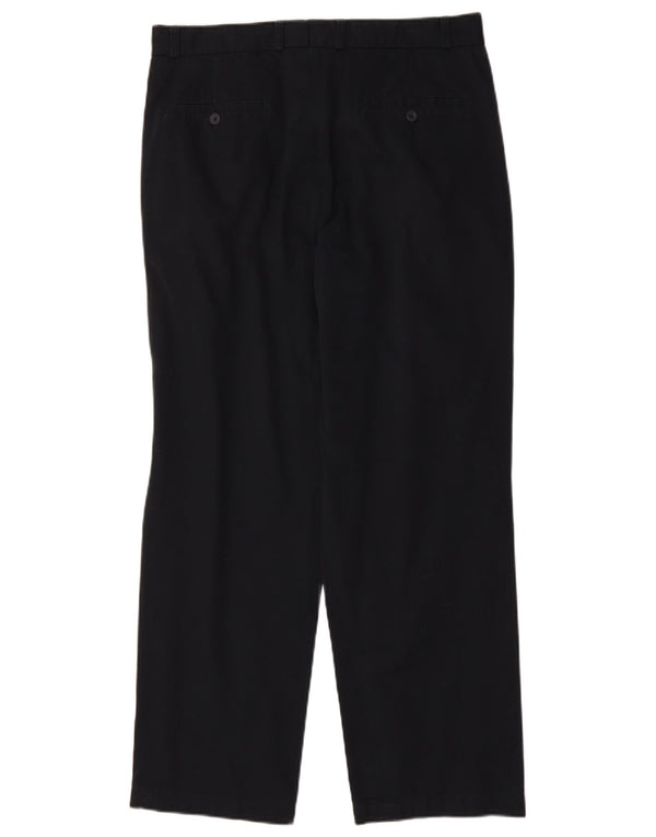 C & A Mens Pegged Suit Trousers EU 46 Small W34 L30 Navy Blue Cotton