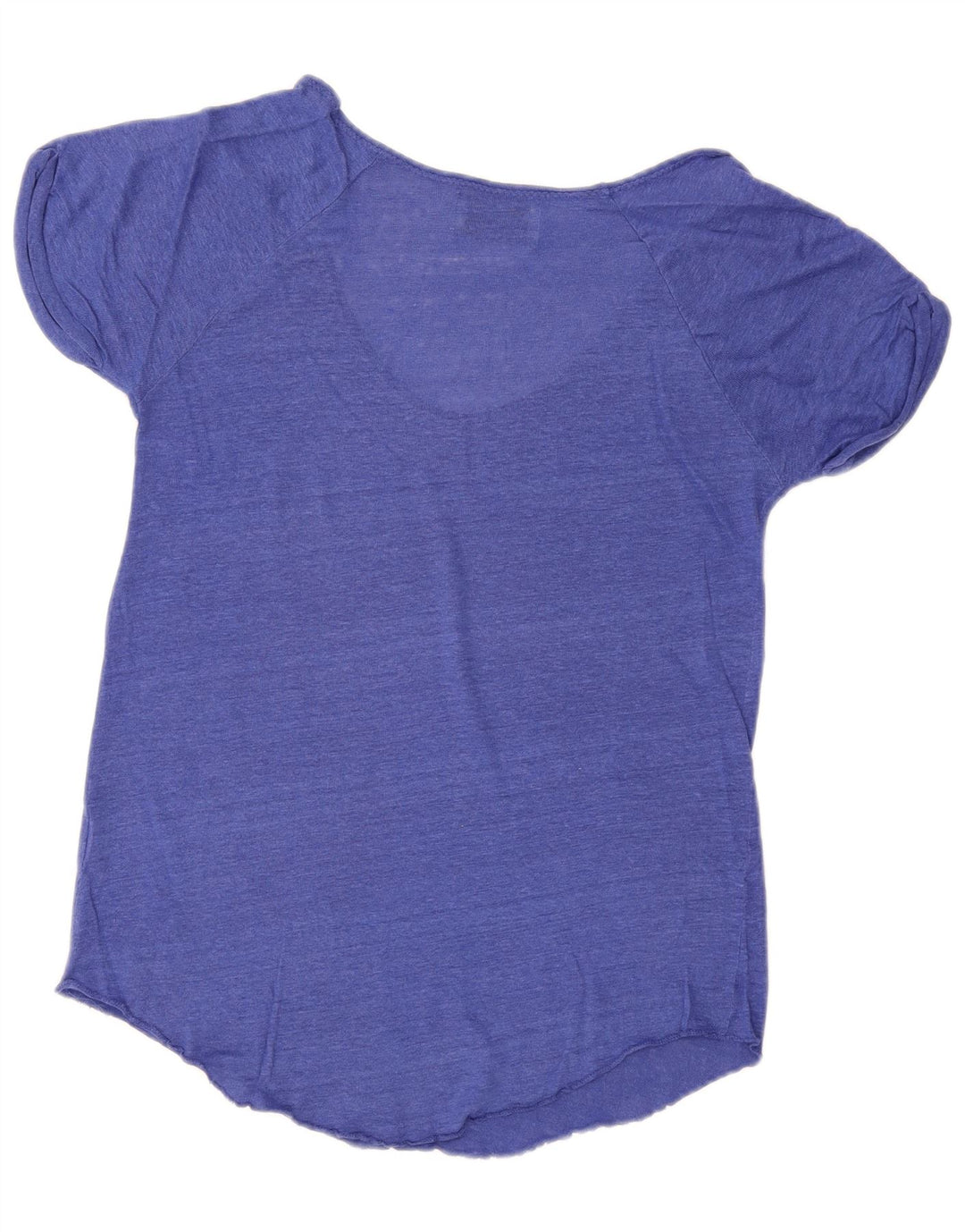 Zara Dame T-Shirt Top UK 14 Medium Blue Flecked