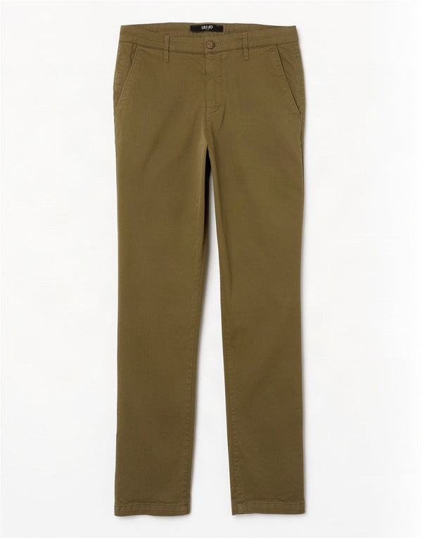 Liu Jo Mens Slim Chino Trousers IT 46 Small W28 L32 Khaki Spotted Cotton