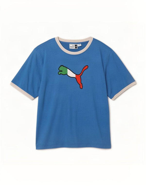 Puma T-Shirt Graphique Homme 2XL Bleu Colorblock