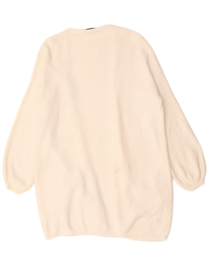 MINT VELVET Womens Oversized Longline Cardigan Sweater UK 14 Medium White
