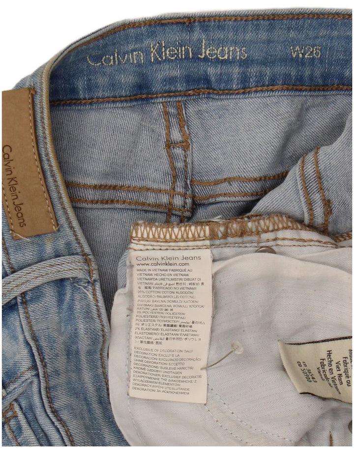 CALVIN KLEIN Womens Denim Shorts W26 Small  Blue Cotton