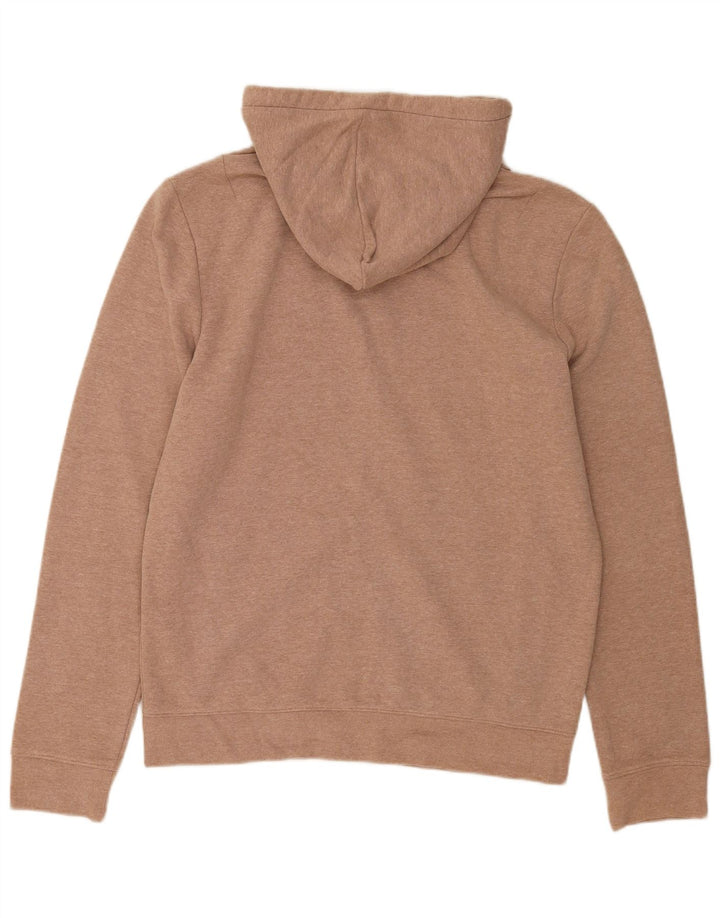 All Saints Mens Zip Hoodie Sweater Large Brown Cotton