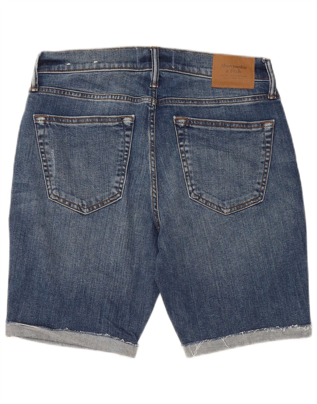Abercrombie & Fitch Womens Distressed Denim Shorts W30 Medium Blue Cotton