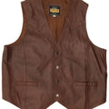 John F Gee Herren Lederweste XL Braun