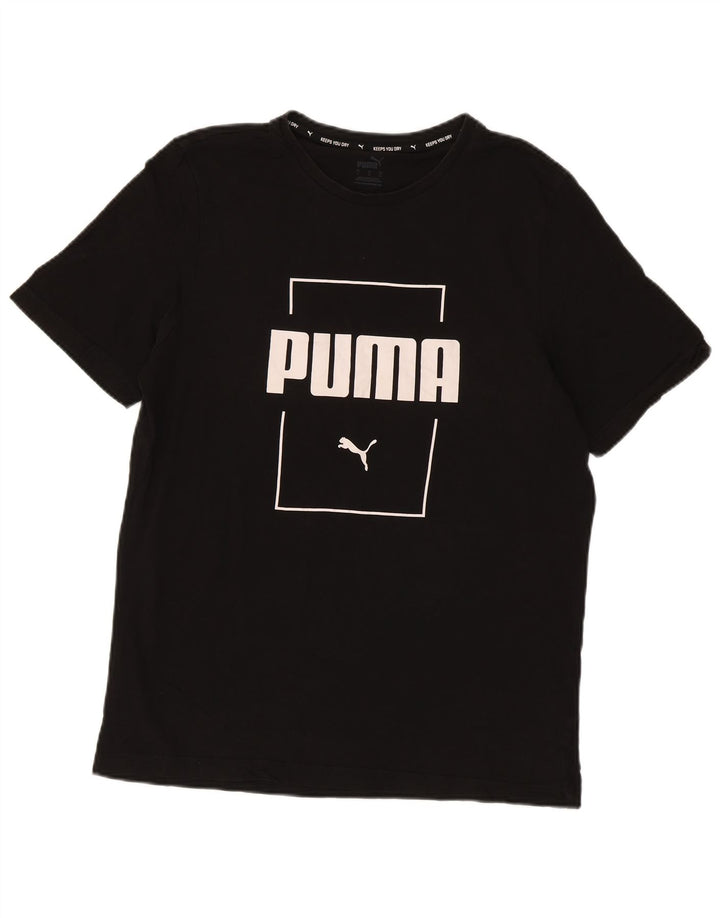 Puma Mens Graphic T-Shirt Top Large Black Cotton