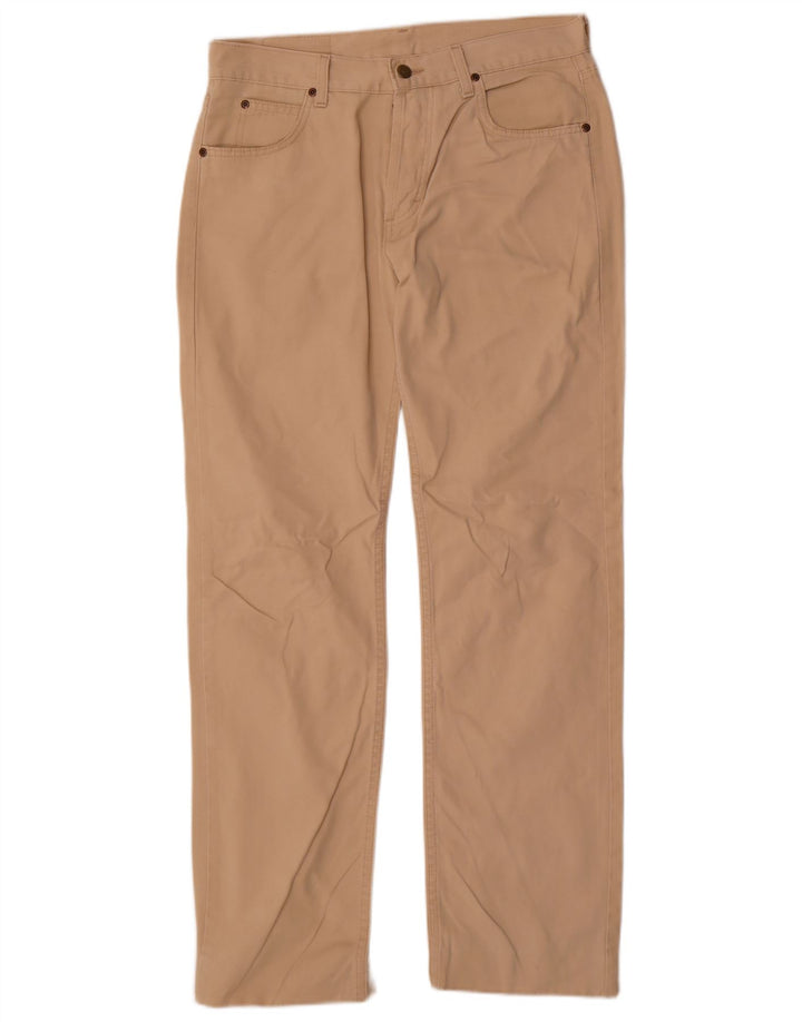 Lee Mens Straight Casual Trousers W32 L32 Beige