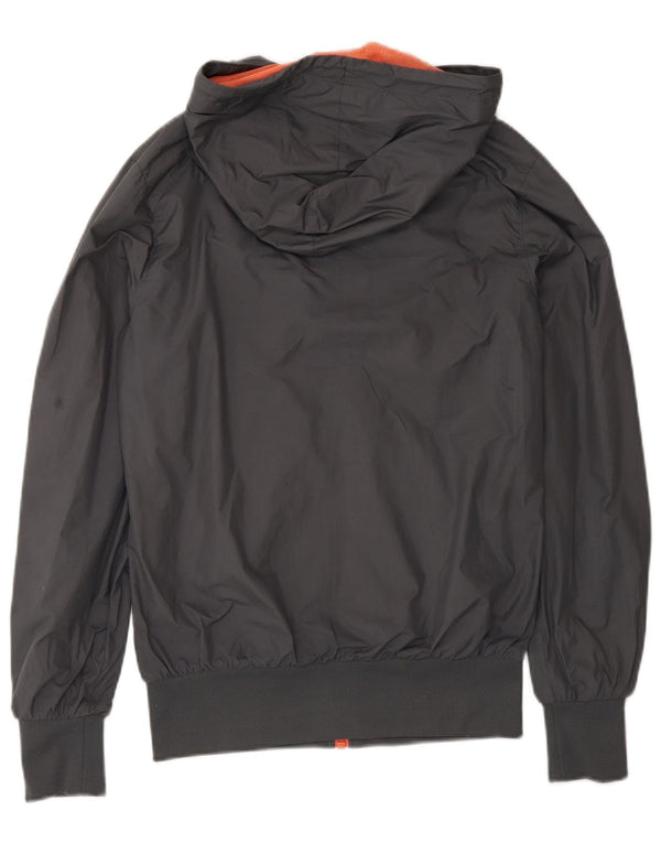 Nike γυναικείο μπουφάν βροχής με κουκούλα UK 10 Small Grey Polyester Sports