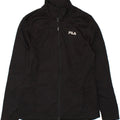 FILA Womens Tracksuit Top Jacket Medium Black Cotton Sports Vintage Fila and Second-Hand Fila from Messina Hembry 