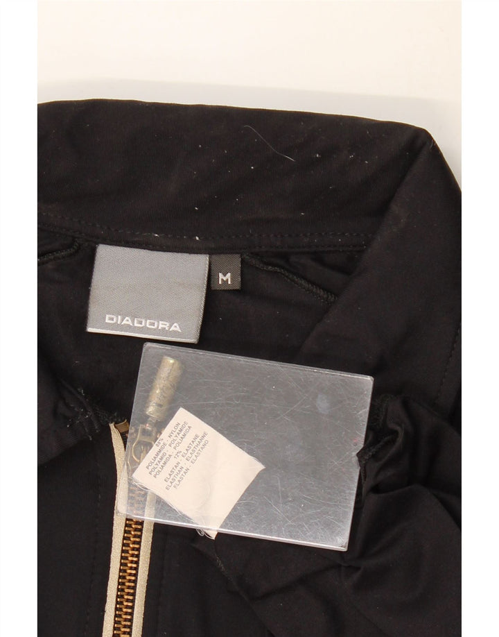 Polo grafica da uomo DIADORA Medium Black Colourblock in poliammide