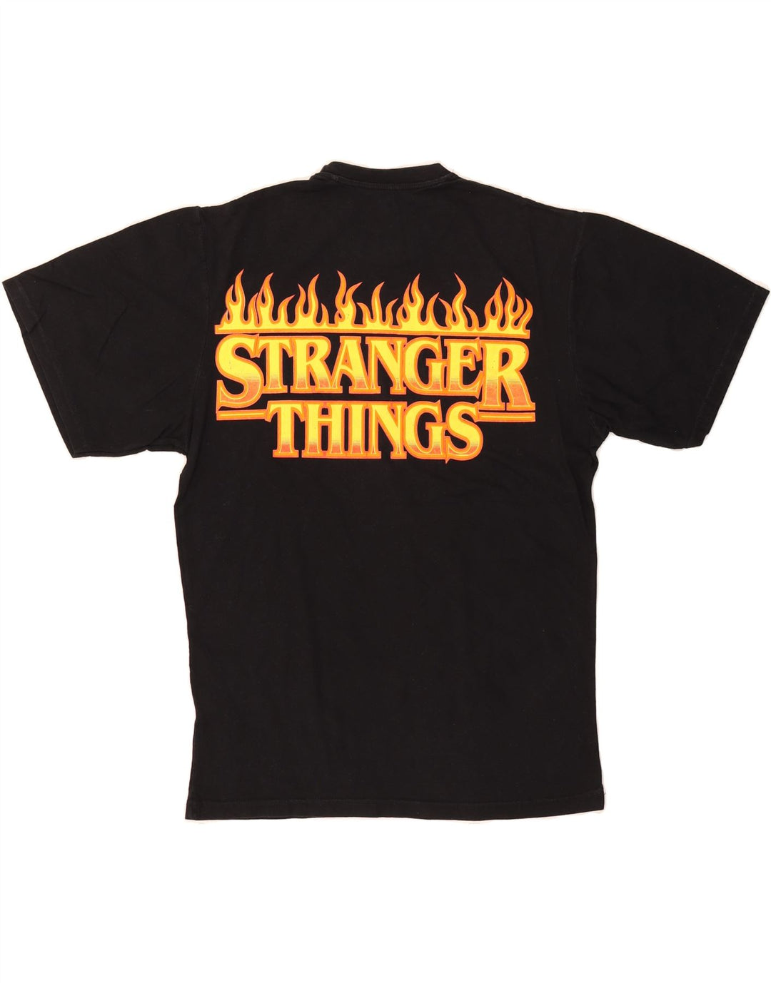 PULL & BEAR Mens Stranger Things Graphic T-Shirt Top XS Black Cotton Vintage Pull & Bear and Second-Hand Pull & Bear from Messina Hembry 