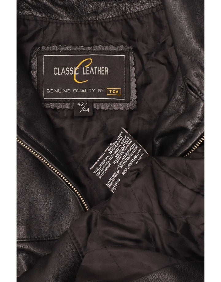 TCM Manteau en cuir pour femme EU 42/44 Large Noir