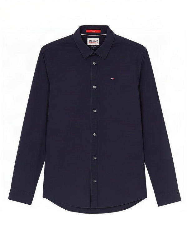 Tommy Hilfiger Chemise Slim Fit Petit Bleu Marine Coton