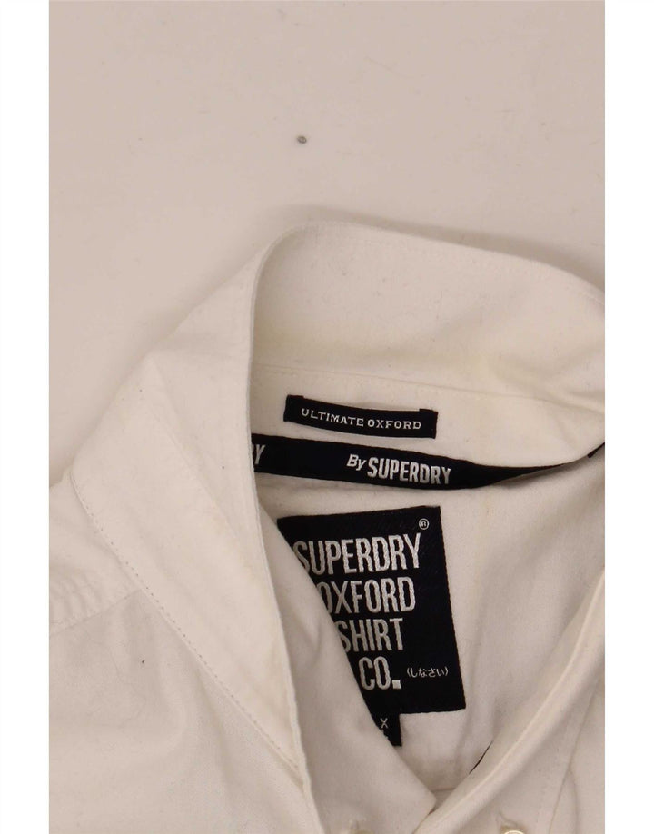 Superdry Mens Short Sleeve Shirt XL White Cotton