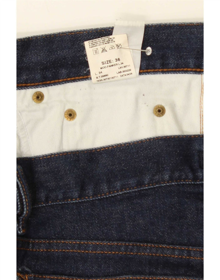 Diesel Mens Straight Jeans W36 L30 Navy Blue Cotton