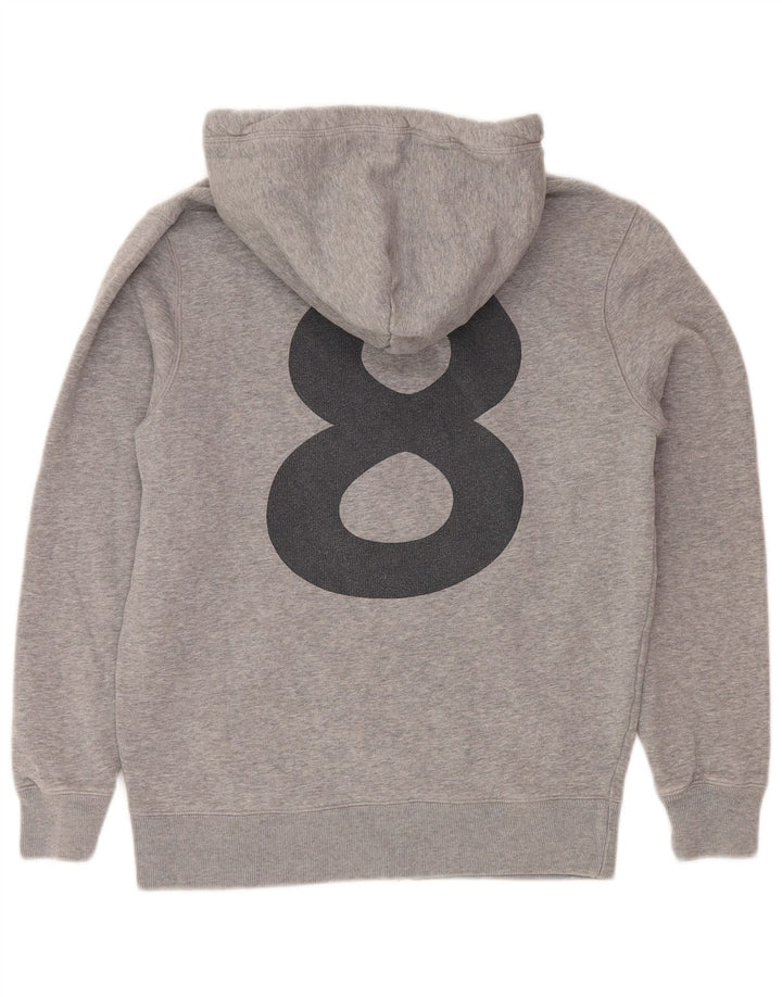 Maglione con cappuccio e zip grafica da uomo Jack Wills in cotone grigio medio