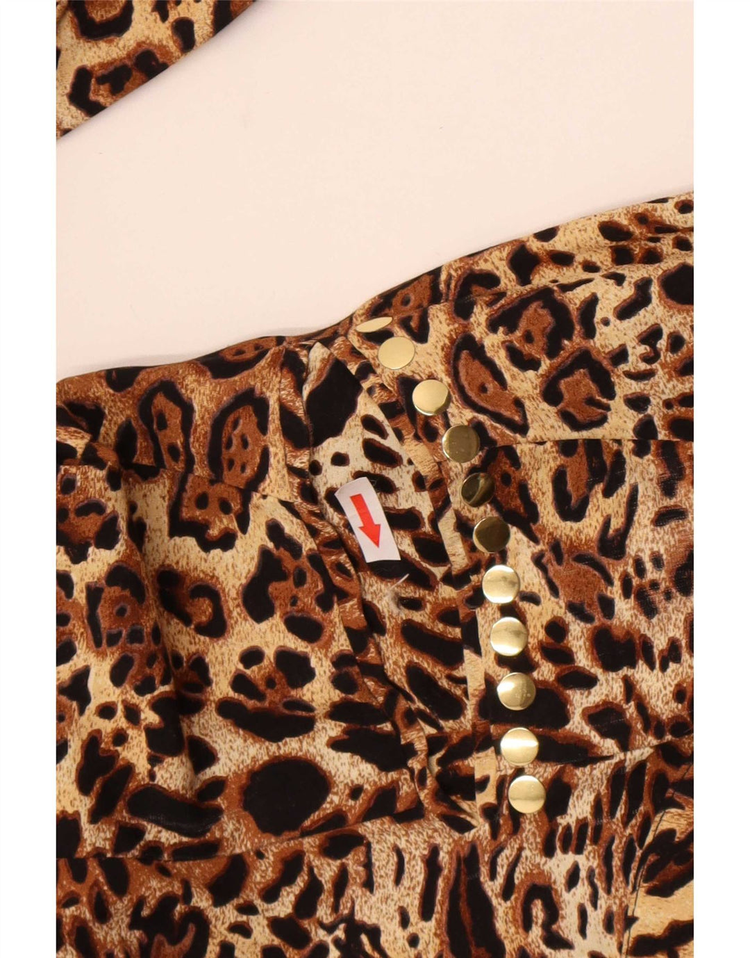 Vintage Womens 2 Button Blazer Jacket IT 48 XL Brown Animal Print Viscose