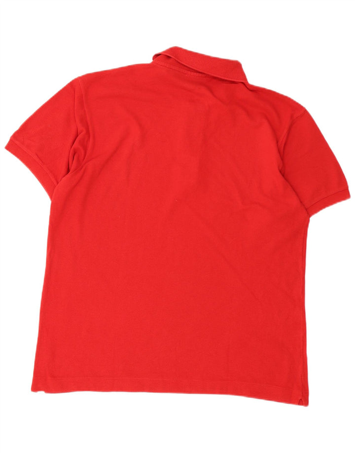 Lacoste Mens Polo Shirt Size 4 Medium Red Cotton
