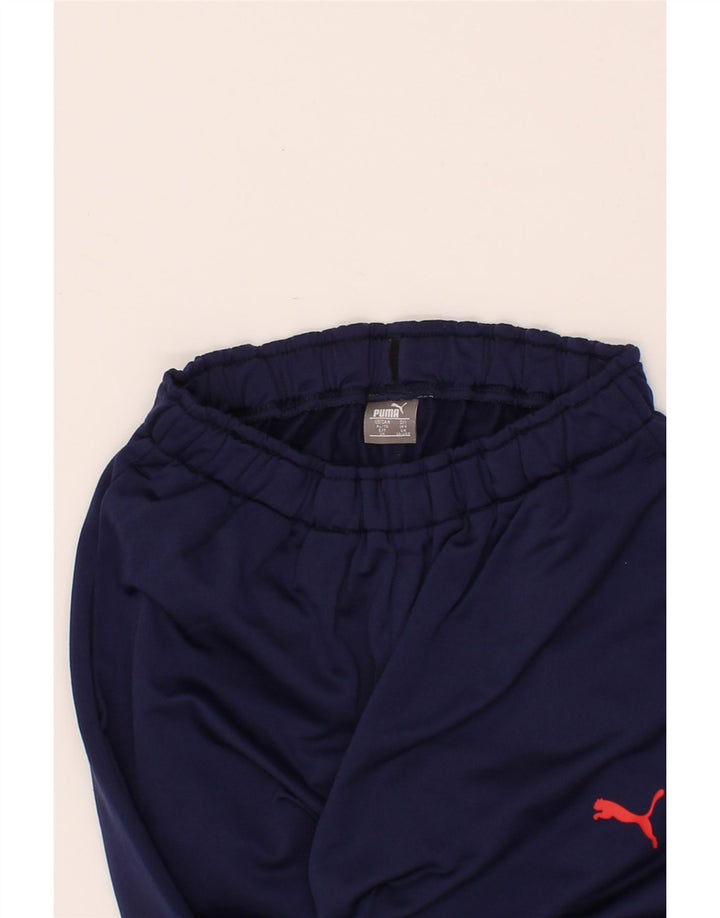 PUMA Boys Tracksuit Trousers 13-14 Years XL Navy Blue Polyester Vintage Puma and Second-Hand Puma from Messina Hembry 