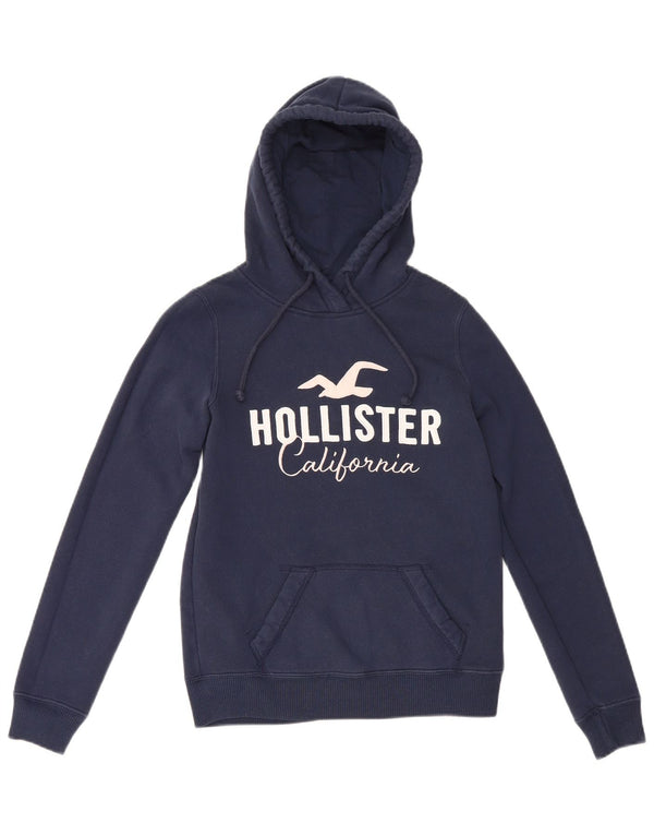 Женский джемпер с капюшоном Hollister UK 6 XS, темно-синий, хлопок