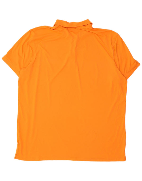 Slam Mens Polo Shirt 4XL Orange Polyamide
