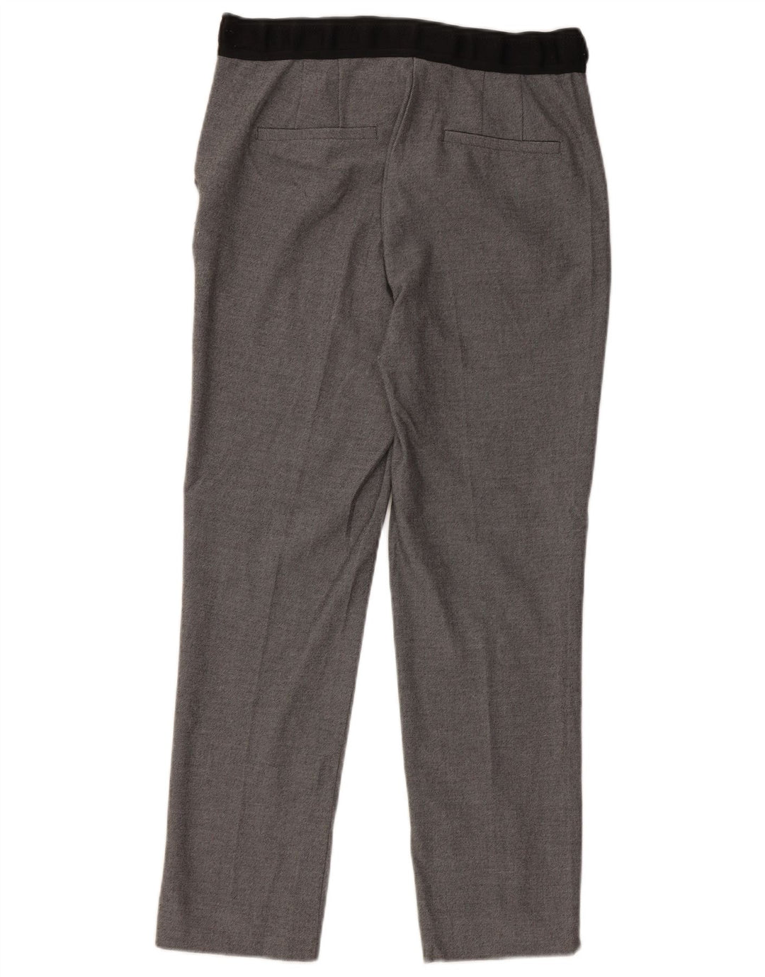 Zara Womens Straight Chino Trousers Small W26 L27 Grey Polyester