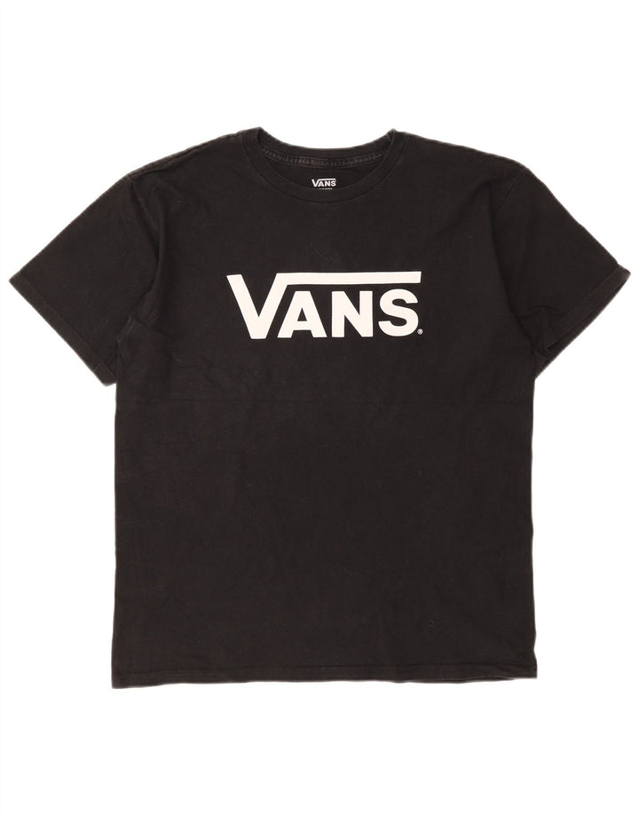 T-shirt grafica da uomo Vans Top in cotone nero medio