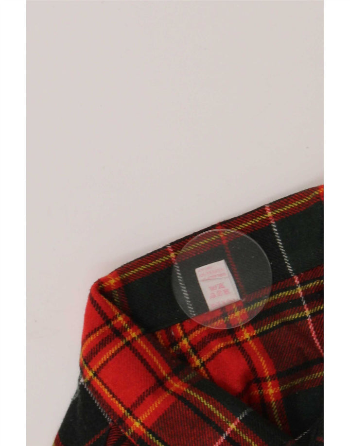 Vintage Mens Overshirt Flannel Shirt Size 43 Large Red Plaid Wool