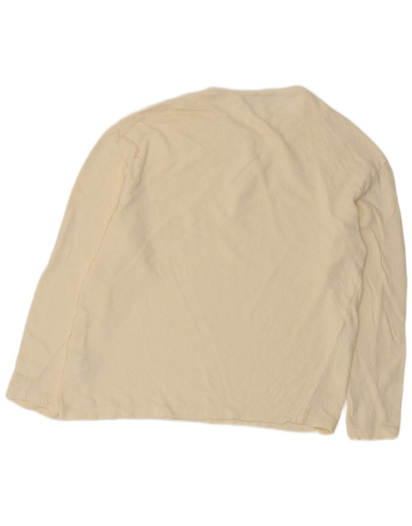 Top in camicetta da donna Zara UK 18 XL in cotone bianco sporco
