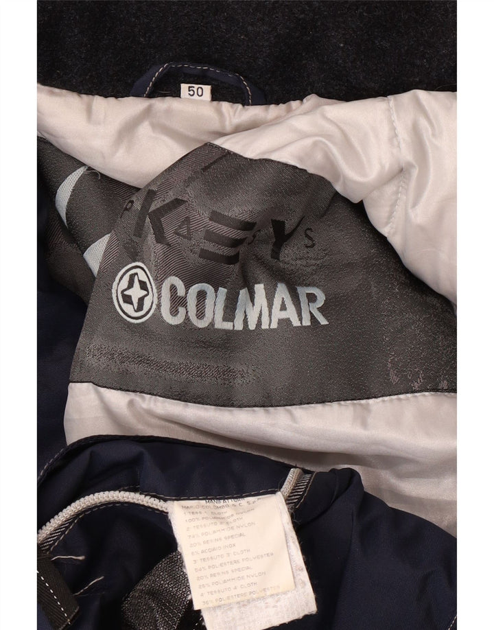Giacca da sci con cappuccio da uomo Colmar IT 50 Medium Blu Navy Colourblock in poliammide