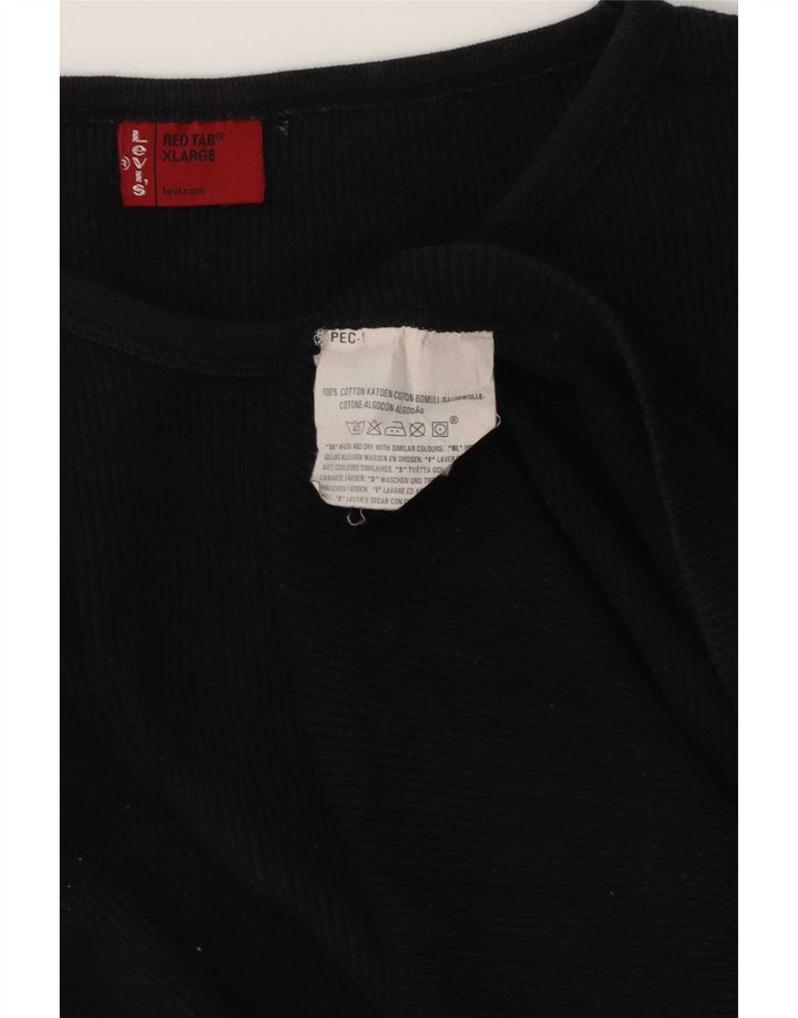 Levi's Mens T-Shirt Top XL Black Cotton