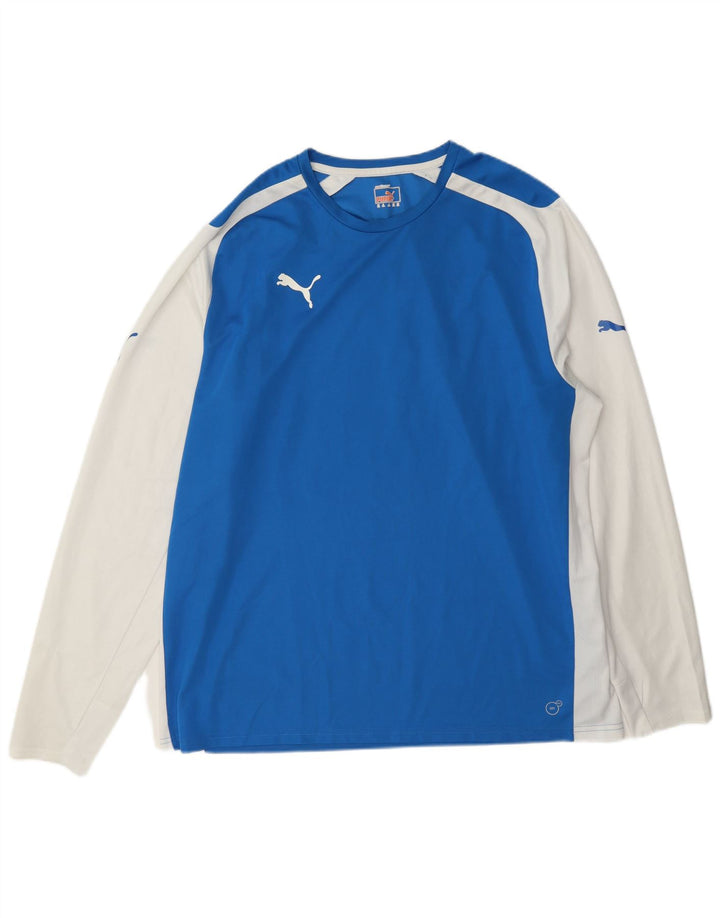 Puma Top cu mânecă lungă pentru bărbați 2XL, albastru, color block