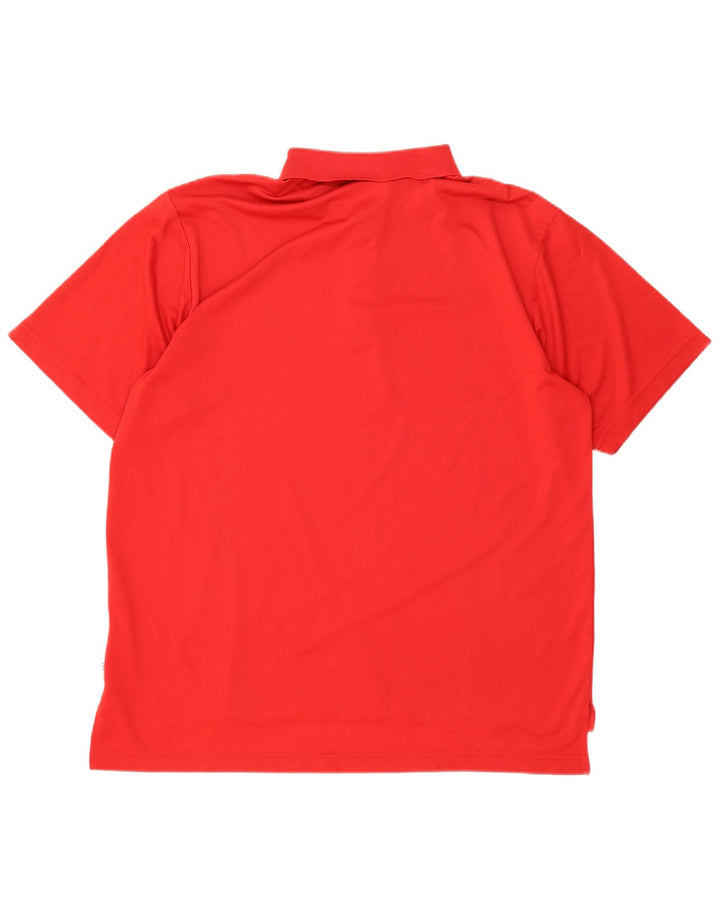Adidas Mens Polo Shirt XL Red Polyester
